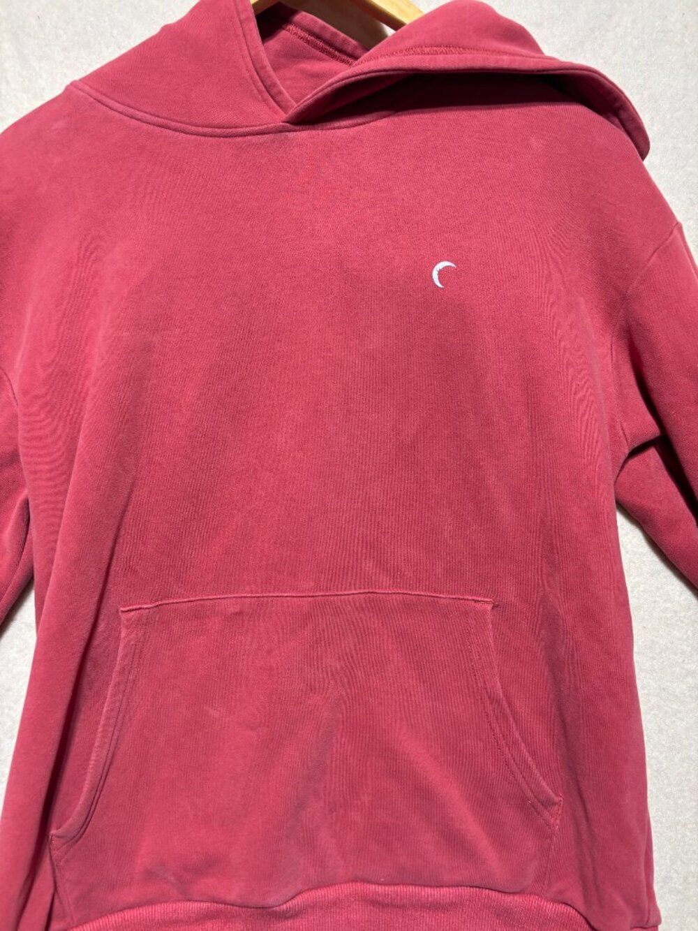ZYIA Active Women's Pullover Hoodie Medium Red Burgundy Fleece Lined Athleisure